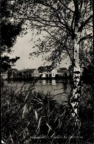 Ak Hengelo Overijssel Niederlande, Visvijver bij Oelerbrug