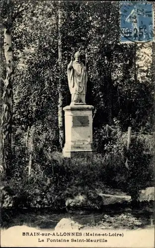 Ak Brain sur Allonnes Maine-et-Loire, La Fontaine Saint Maurille