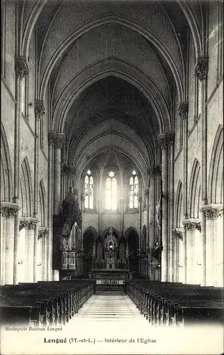 Ak Longué Maine et Loire, Interieur de l'Eglise