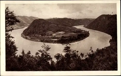 Ak Schlögen Haibach ob der Donau Oberösterreich, Donauschleife