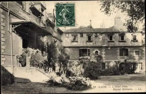Ak Laon Aisne, L'Hôtel Dieu, Hôpital Militaire