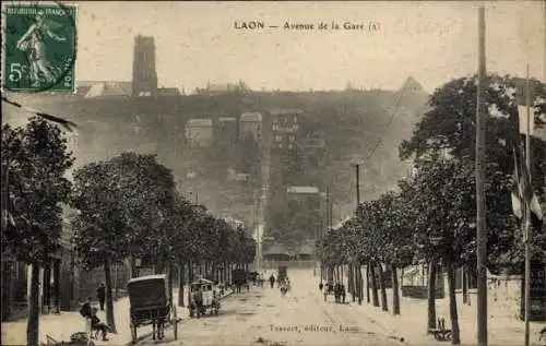 Ak Laon Aisne, Avenue de la Gare