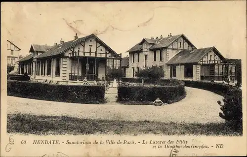 Ak Hendaye Pyrénées-Atlantiques, Sanatorium de la Ville de Paris, Le Lazaret des Filles
