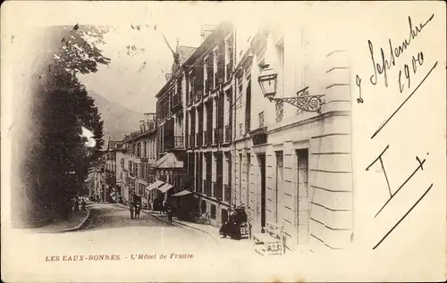 Ak Eaux Bonnes Pyrénées Atlantiques, L'Hotel de France