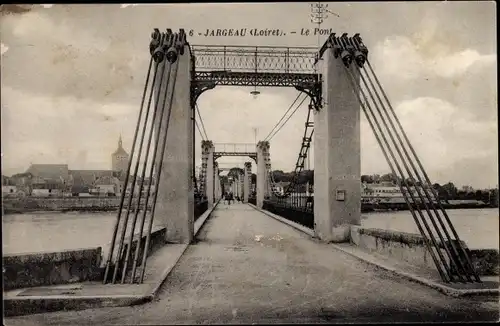 Ak Jargeau Loiret, Le Pont