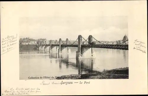 Ak Jargeau Loiret, Blick auf Brücke