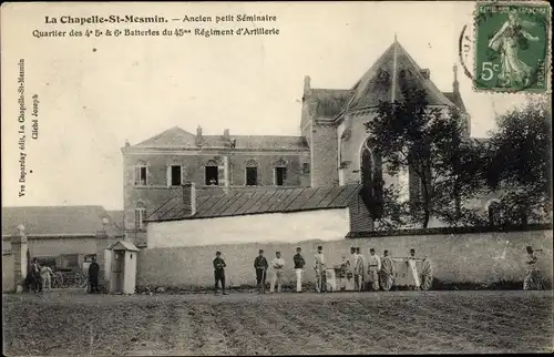 Ak La Chapelle Saint Mesmin Loiret, Ancien petit Séminaire, Quartier du 45me Regiment d'Artillerie