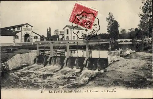 Ak La Ferté Saint Aubin Loiret, L'Abattoir et le Cosson
