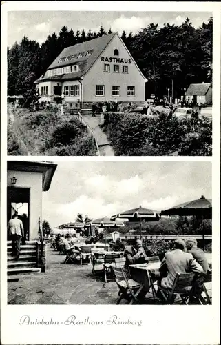 Ak Breitenbach am Herzberg, Rimberg, Autobahn Rasthaus Rimberg Außenansicht