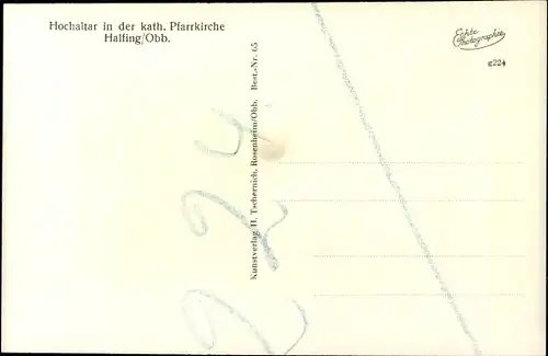 Ak Halfing Oberbayern, Hochaltar in der Pfarrkirche
