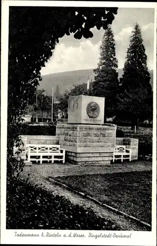 Ak Todenmann Rinteln in Niedersachsen, Dingelstedt Denkmal