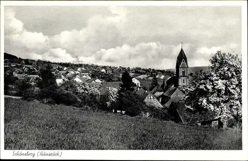 Ak Schöneberg Rheinland Pfalz, Teilansicht vom Ort, Kirche