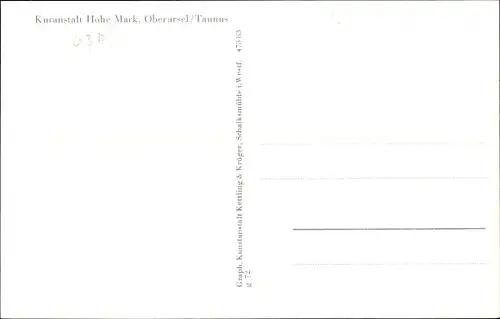 Ak Oberursel Taunus, Kuranstalt Hohe Mark