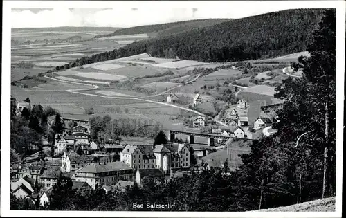 Ak Bad Salzschlirf Osthessen, Teilansicht, Wald