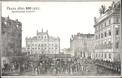 Künstler Ak Praha Prag, Historische Stadtansicht, Namesti