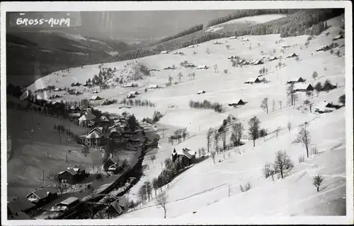 Foto Ak Velká Úpa Großaupa Pec pod Sněžkou Petzer Riesengebirge Region Königgrätz, Winteransicht