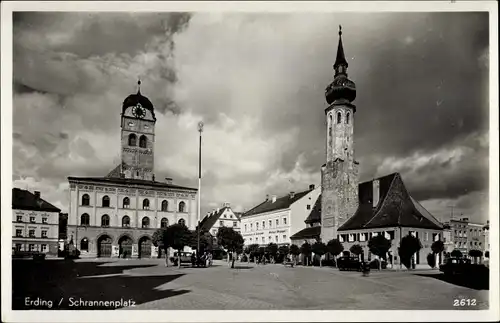 Ak Erding in Oberbayern, Schrannenplatz