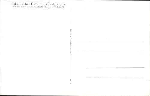 Ak Velbert im Rheinland, Gaststätte Rheinischer Hof