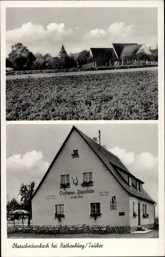 Ak Oberscheckenbach Ohrenbach in Mittelfranken, Gasthaus Jägerstube