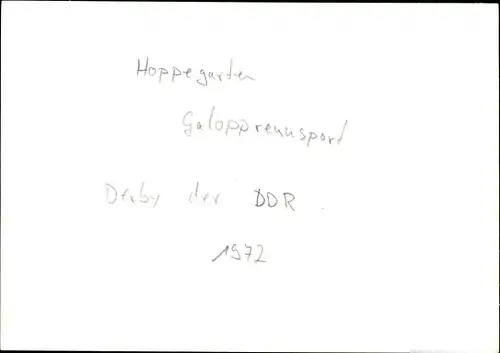 Foto Hoppegarten, Galopprennbahn, Derby der DDR 1972