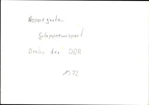 Foto Hoppegarten, Galopprennbahn, Derby der DDR 1972, Zuschauertribünen