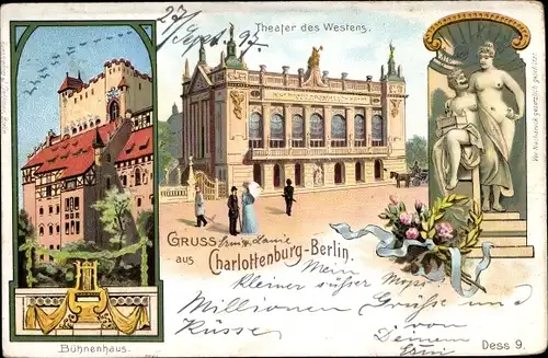 Litho Berlin Charlottenburg, Theater des Westens, Bühnenhaus