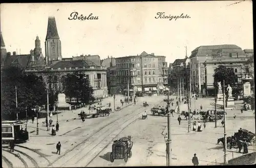 Ak Wrocław Breslau Schlesien, Königsplatz