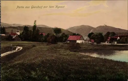 Ak Podgórzyn Giersdorf Riesengebirge Schlesien, Panorama, Kynast