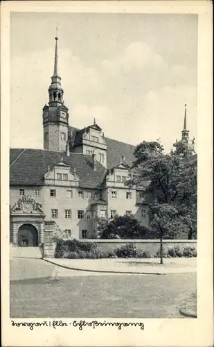Ak Torgau an der Elbe, Schlosseingang