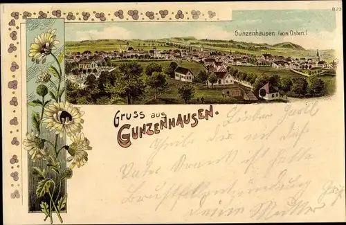 Litho Gunzenhausen im Fränkischen Seenland, Panorama, Sonnenblumen