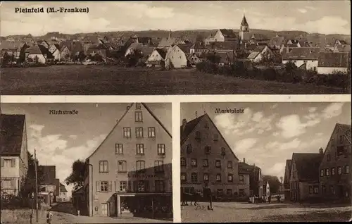 Ak Pleinfeld in Mittelfranken, Panorama, Kirchstraße, Marktplatz