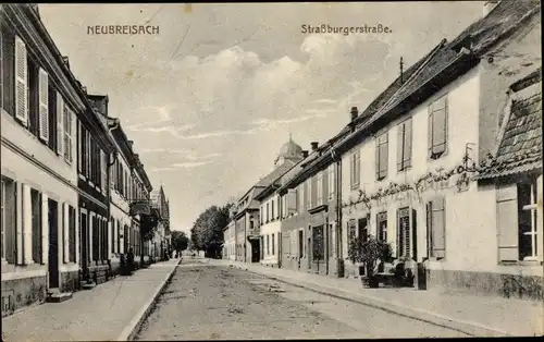 Ak Neuf Brisach Neubreisach Elsass Haut Rhin, Straßburgerstraße