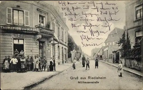 Ak Riedisheim Elsass Haut Rhin