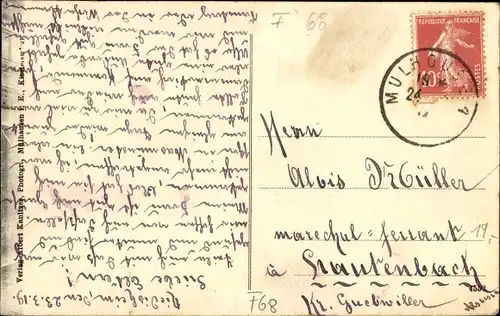 Ak Riedisheim Elsass Haut Rhin