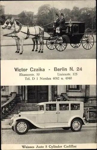 Ak Berlin Mitte, Brautwagen, Brautauto,Victor Czaika Elsasserstraße 50, Linienstraße 125