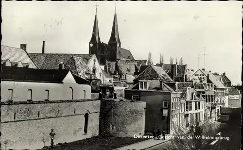 Ak Deventer Overijssel Niederlande, Gezicht van de Wilhelminabrug