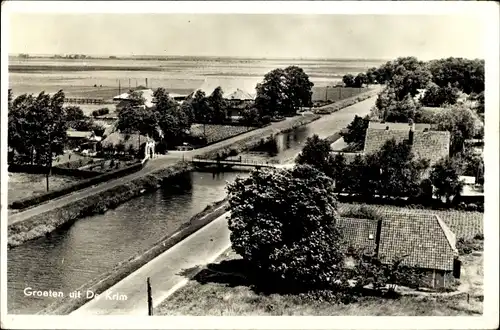 Ak De Krim Overijssel, Blick auf den Fluss, Brücke