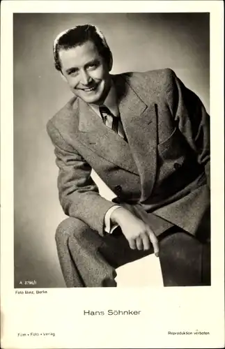 Ak Schauspieler Hans Söhnker, Portrait