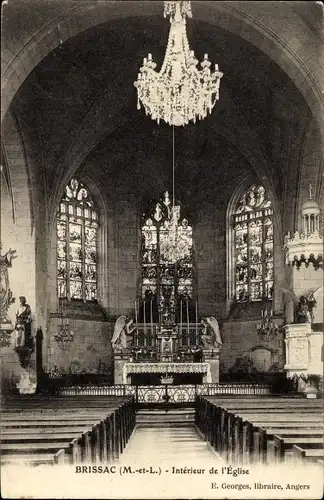 Ak Brissac Maine et Loire, Interieur de l'Eglise