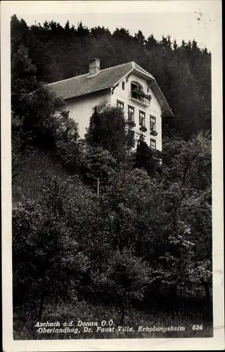 Ak Oberlandshag Aschach an der Donau Oberösterreich, Dr. Faust Villa, Erholungsheim