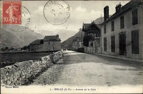 Ak Bielle Pyrénées Atlantiques, Avenue de la Gare