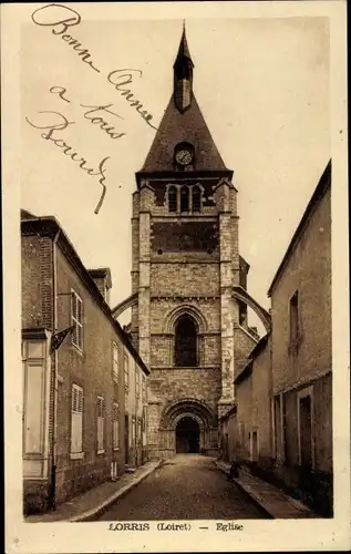 Ak Lorris Loiret, Église