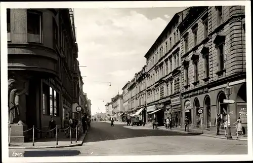 Ak Cheb Eger Reg Karlsbad, Straßenpartie