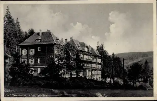Ak Karlova Studánka Bad Karlsbrunn Mährisch Schlesien, Lothringerhaus