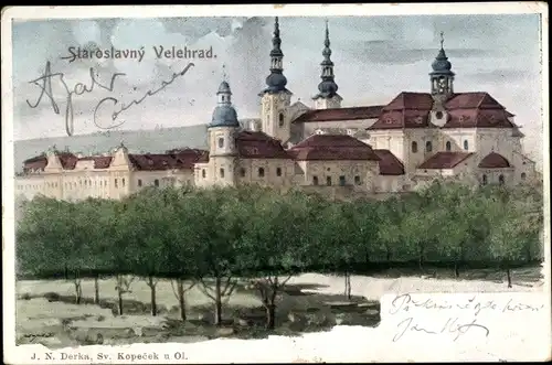 Künstler Ak Velehrad Welehrad Region Zlin, Blick auf ein Schloss, Staroslavny Velehrad