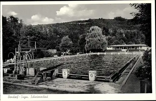 Ak Sayn Bendorf am Rhein, Schwimmbad