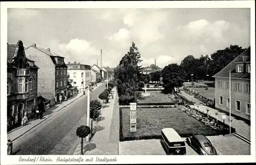 Ak Bendorf am Rhein, Hauptstraße, Stadtpark