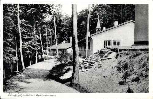 Ak Neckarzimmern im Neckartal, Ev. Jugendheime, Wald