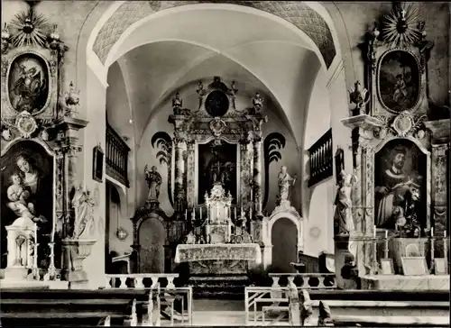 Ak Hausen Fremdingen Ries, Kath. Pfarrkirche St. Ruffus, Altar