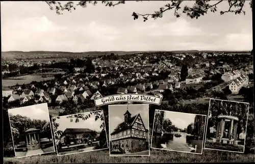 Ak Bad Vilbel in Hessen, Gesamtansicht, Gasthof, Fachwerk, Tempel